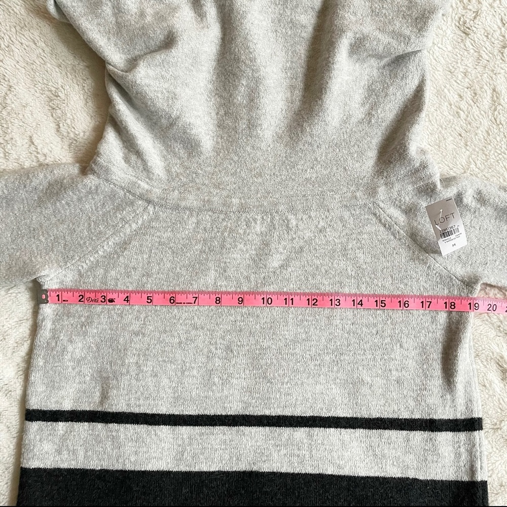 LOFT | Striped Foldover Off Shoulder Sweater *NWT* - Picture 13 of 13